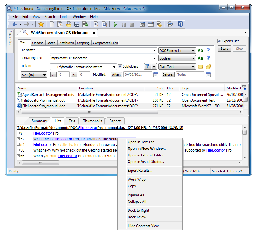 filelocator pro boolean regex